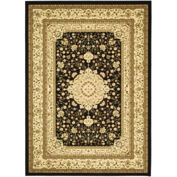 Safavieh Lyndhurst 6 ft. x 9 ft. Machine Made Medium Rectangle Rug - Black-Cream LNH213A-6 - main